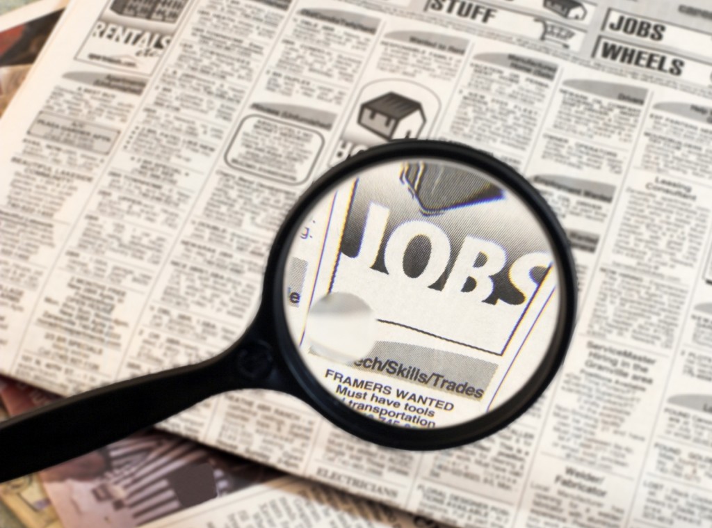 job-search-newspaper header